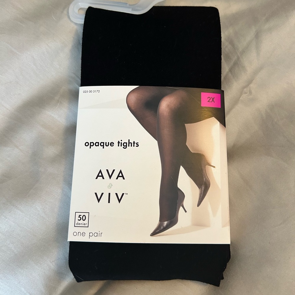 Ava & Viv Black Tights (2xl) - New!